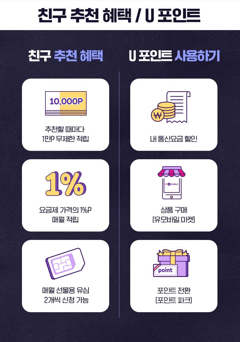 친구 추천 혜택 / U포인트