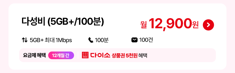 다성비 5GB+ 100분