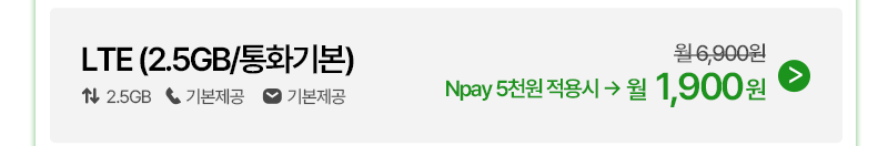 LTE (2.5GB/통화기본)