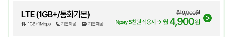 LTE (1GB+/통화기본)