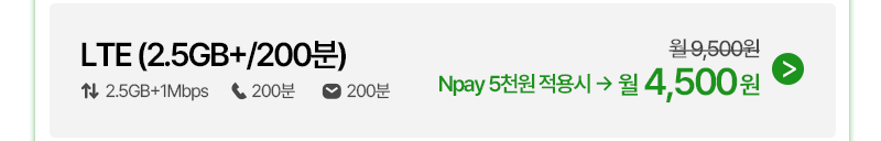 LTE (2.5GB+/200분)