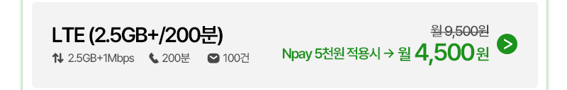 LTE (2.5GB+/200분)