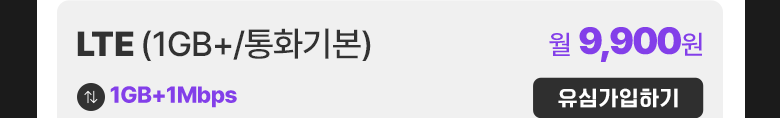 LTE 유심(1GB+/통화기본) 가입하기