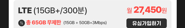 LTE 유심(15GB+/300분) 가입하기