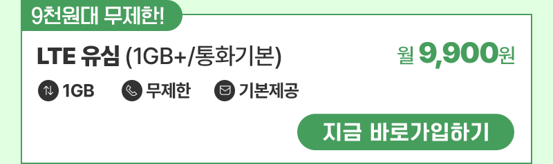 LTE 유심(1GB+/통화기본) 가입하기