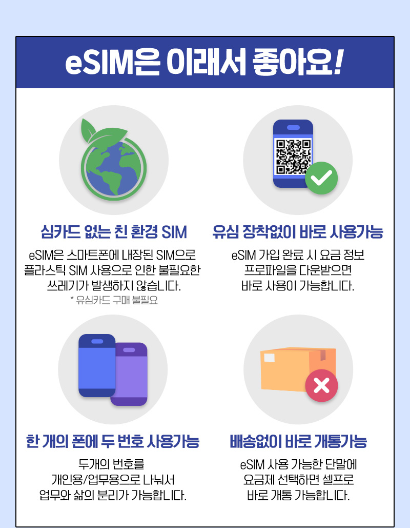 eSIM은 이래서 좋아요!
