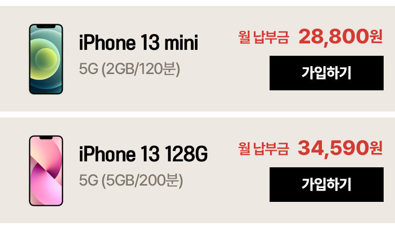 iPhone 13 mini, iPhone 13 128G