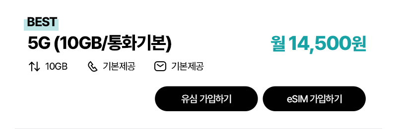 5G(10GB/통화기본)