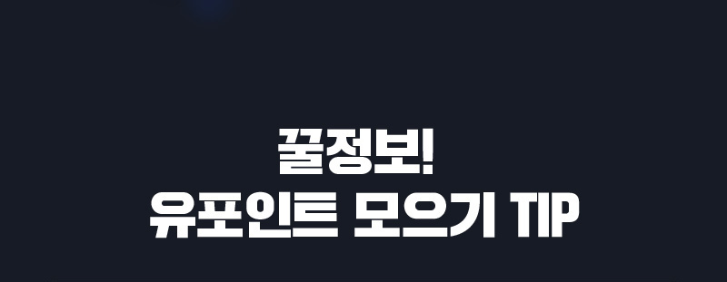 꿀정보! 유포인트 모으기 TIP