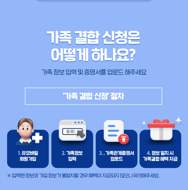 다모아 가족결합 신청은 어떻게 하나요?