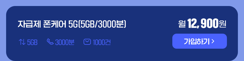 자급제 폰케어 5G(5GB/3000분)