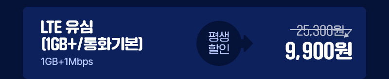 LTE 유심(1GB+/통화기본)
